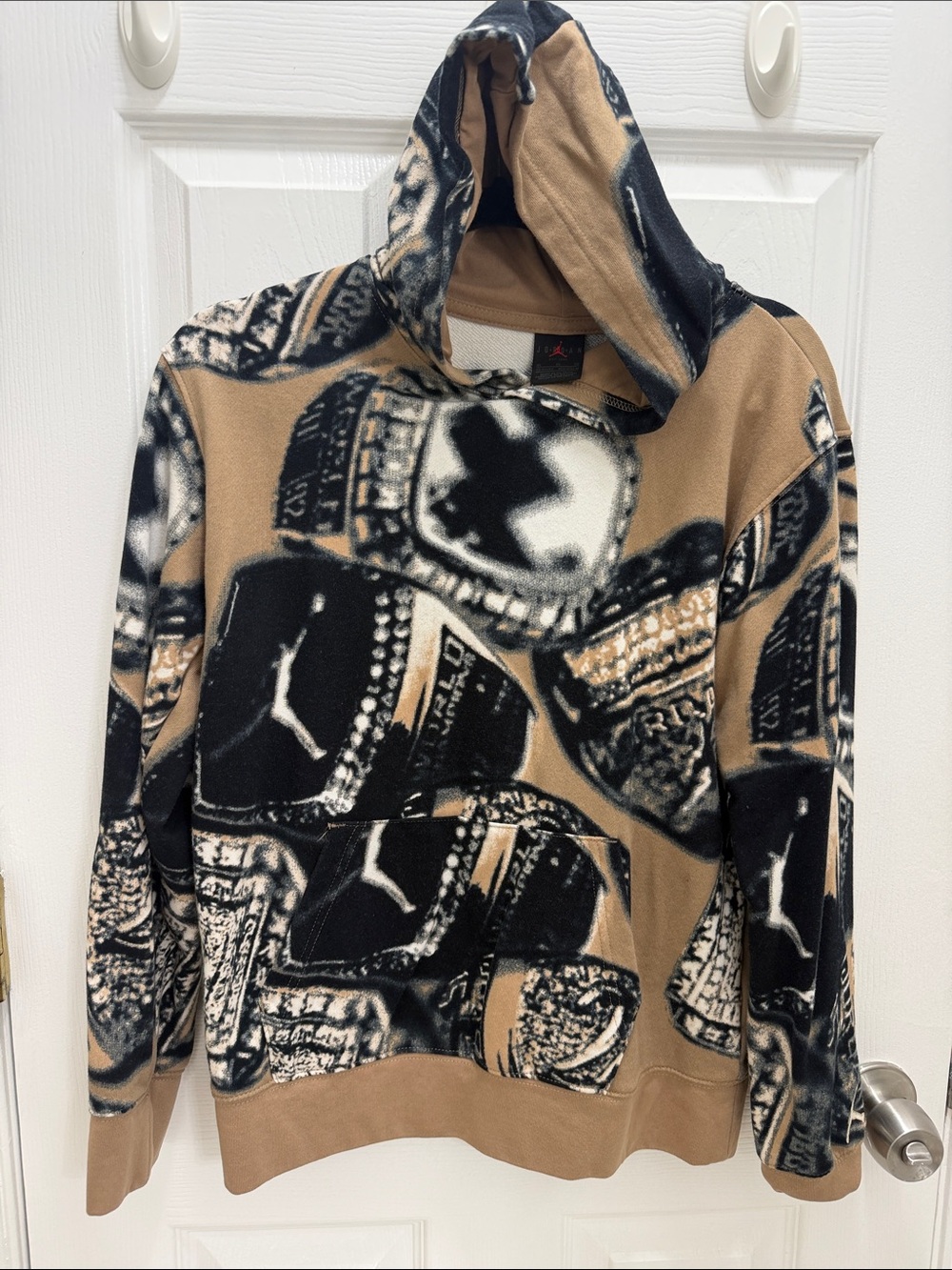 Jordan Hoodie with Black and Tan Trophy Print